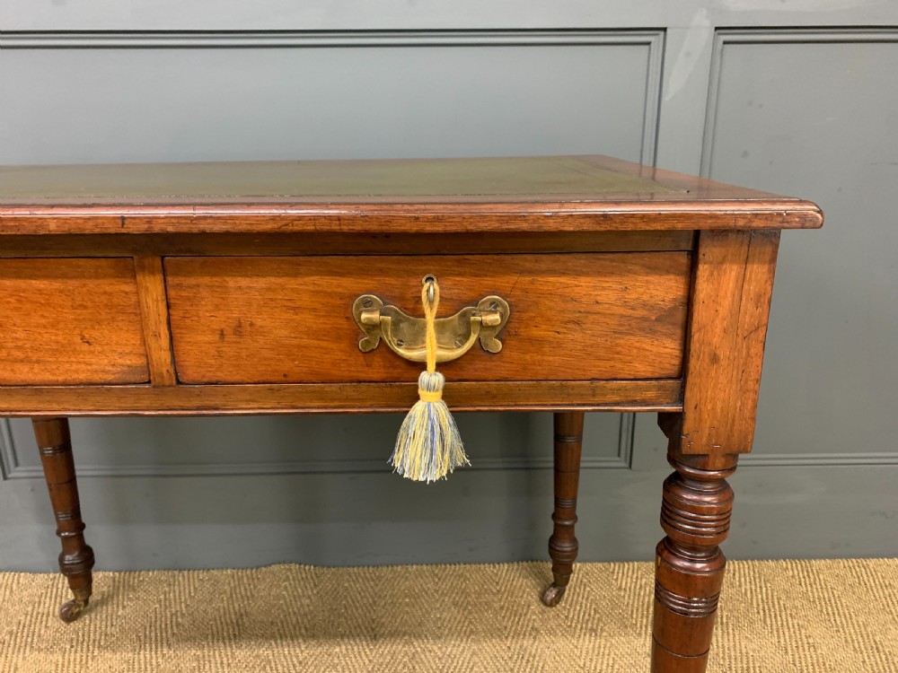 Victorian Walnut 2 Drawer Writing Table View VII