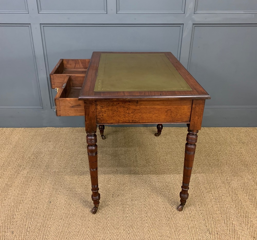 Victorian Walnut 2 Drawer Writing Table View XIV