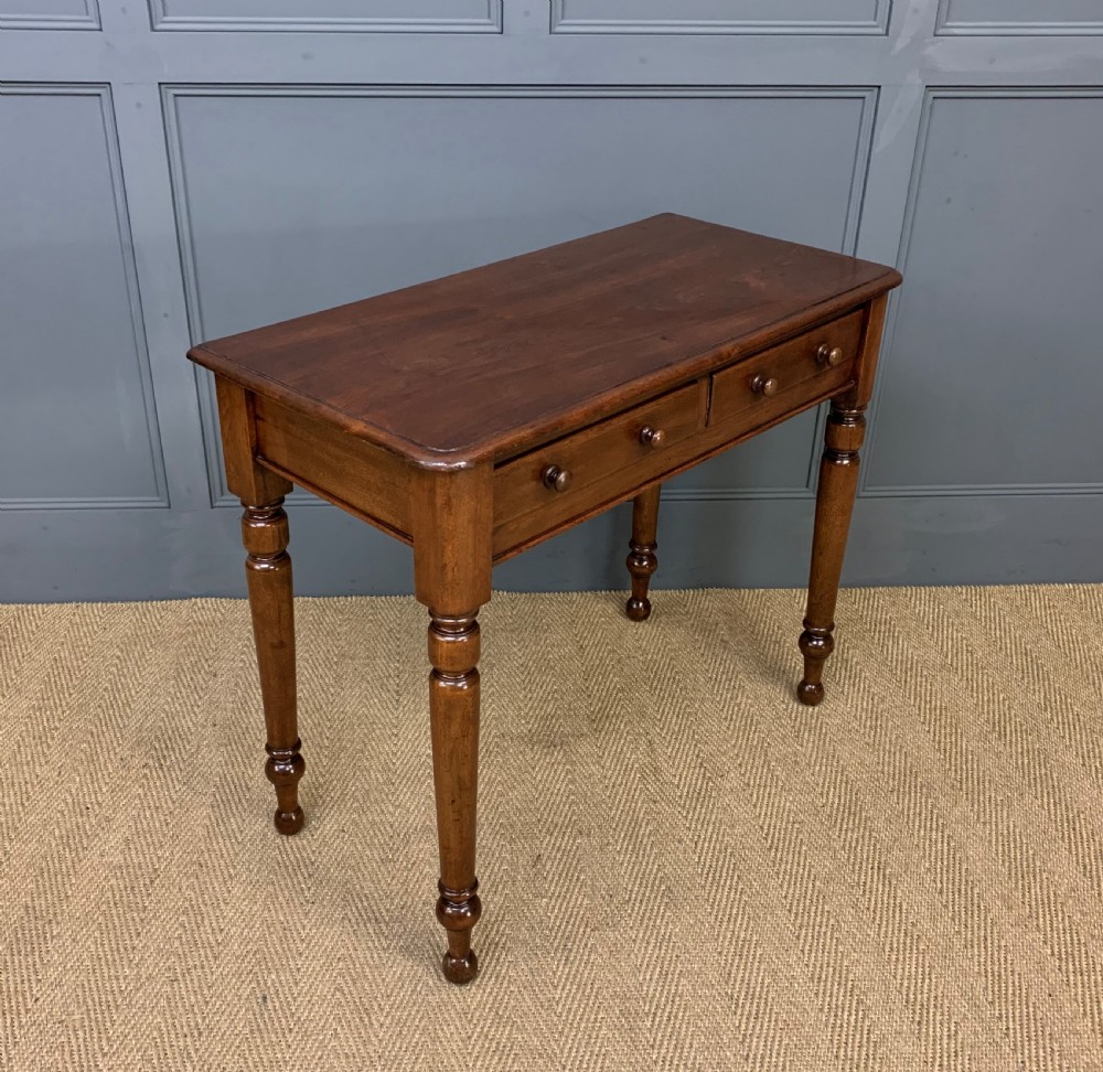 Victorian Mahogany 2 Drawer Side Table