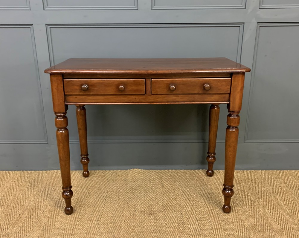 Victorian Mahogany 2 Drawer Side Table View III