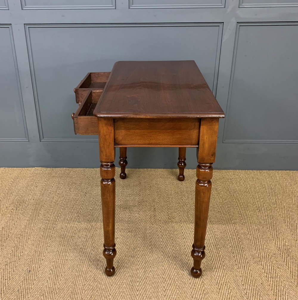 Victorian Mahogany 2 Drawer Side Table View V