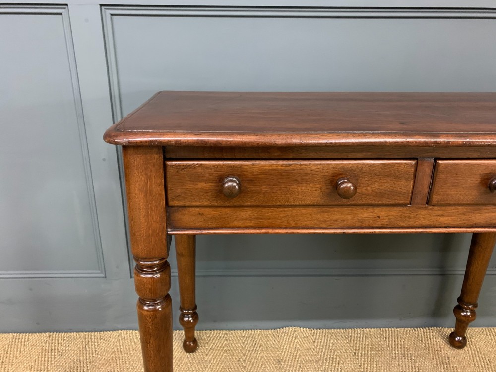 Victorian Mahogany 2 Drawer Side Table View VII