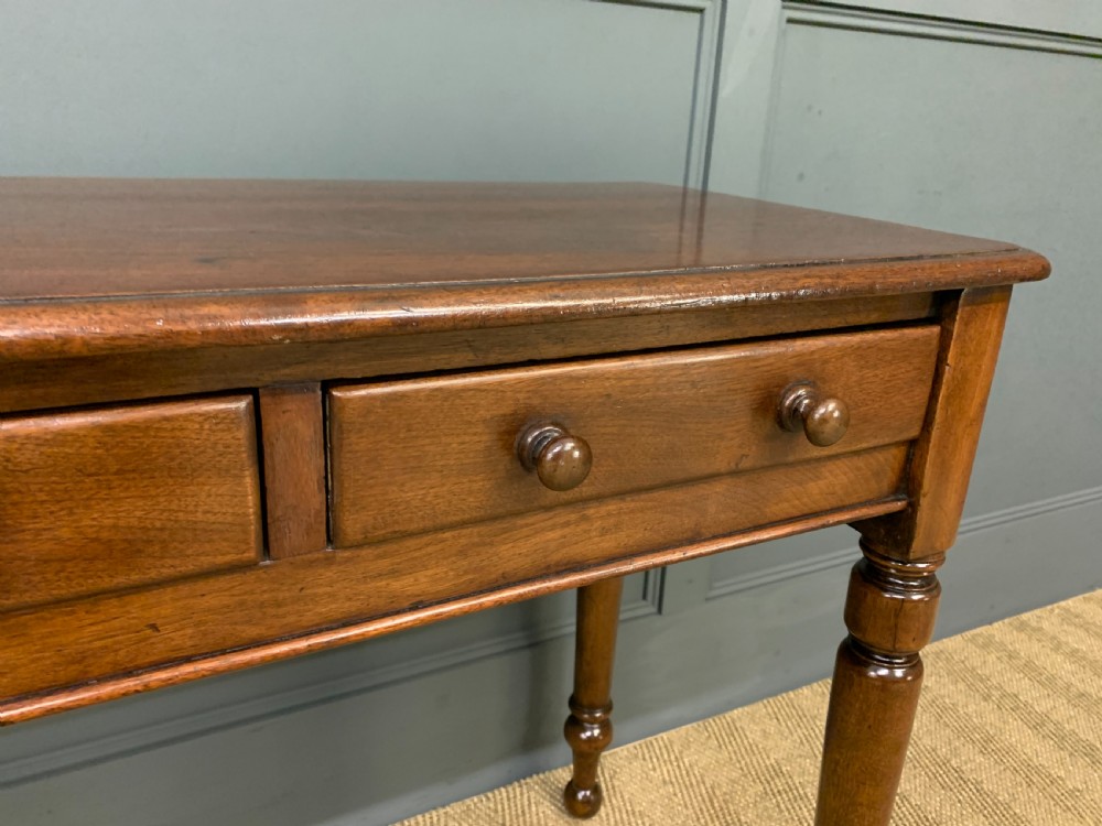Victorian Mahogany 2 Drawer Side Table View VIII