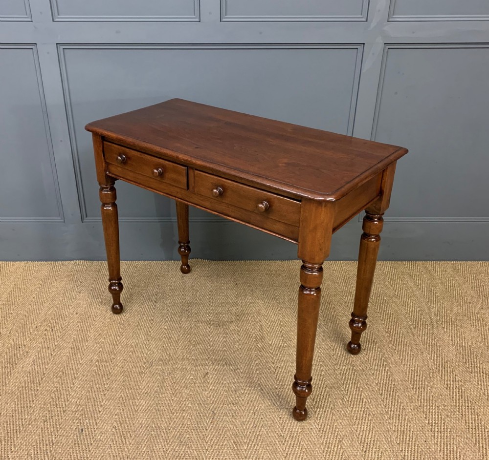 Victorian Mahogany 2 Drawer Side Table View XII