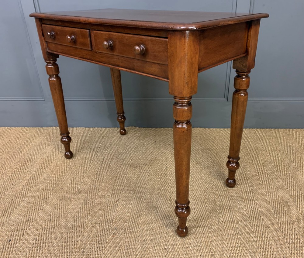 Victorian Mahogany 2 Drawer Side Table View XIII
