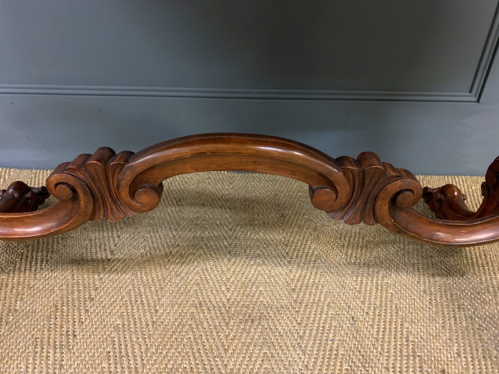 Victorian Burr Walnut Stretcher Table View VII