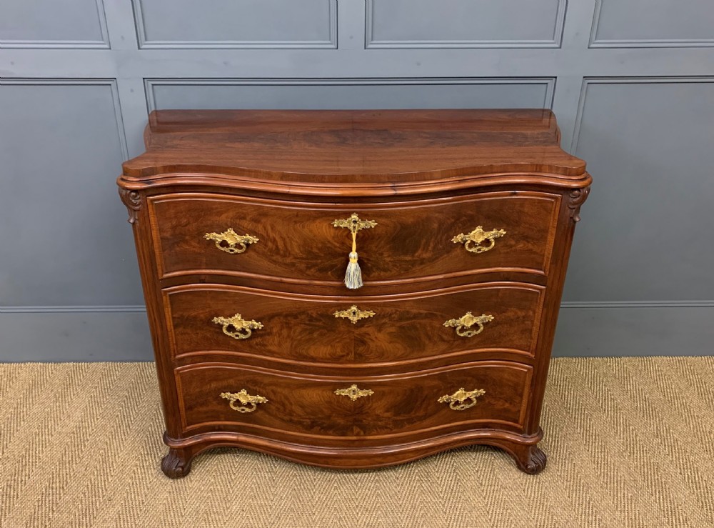 19th Century French Flame Mahogany Commode View II
