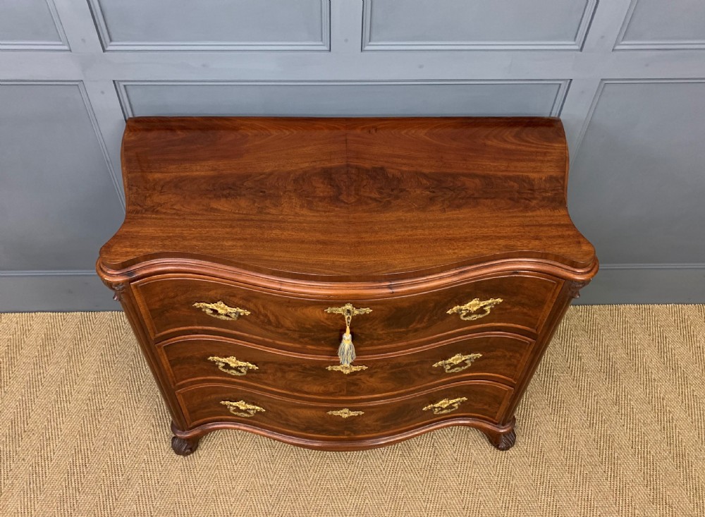 19th Century French Flame Mahogany Commode View III
