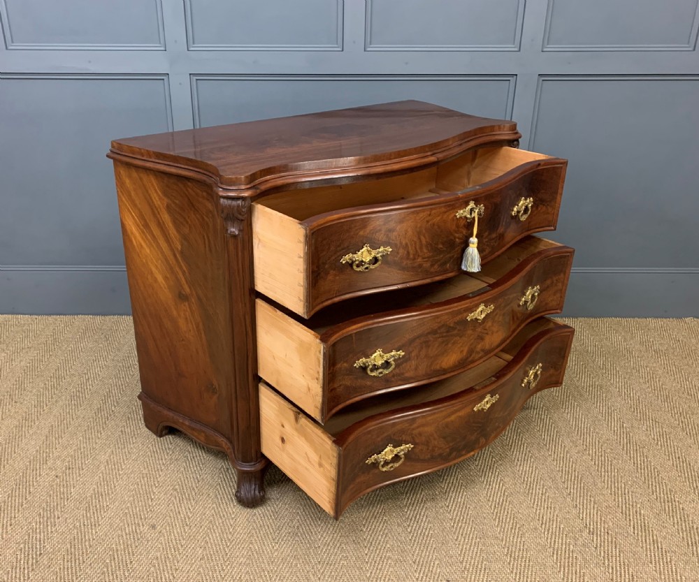 19th Century French Flame Mahogany Commode View IV
