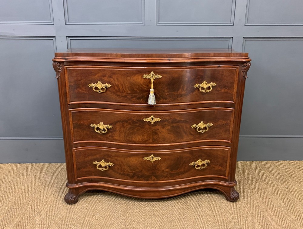 19th Century French Flame Mahogany Commode View VI