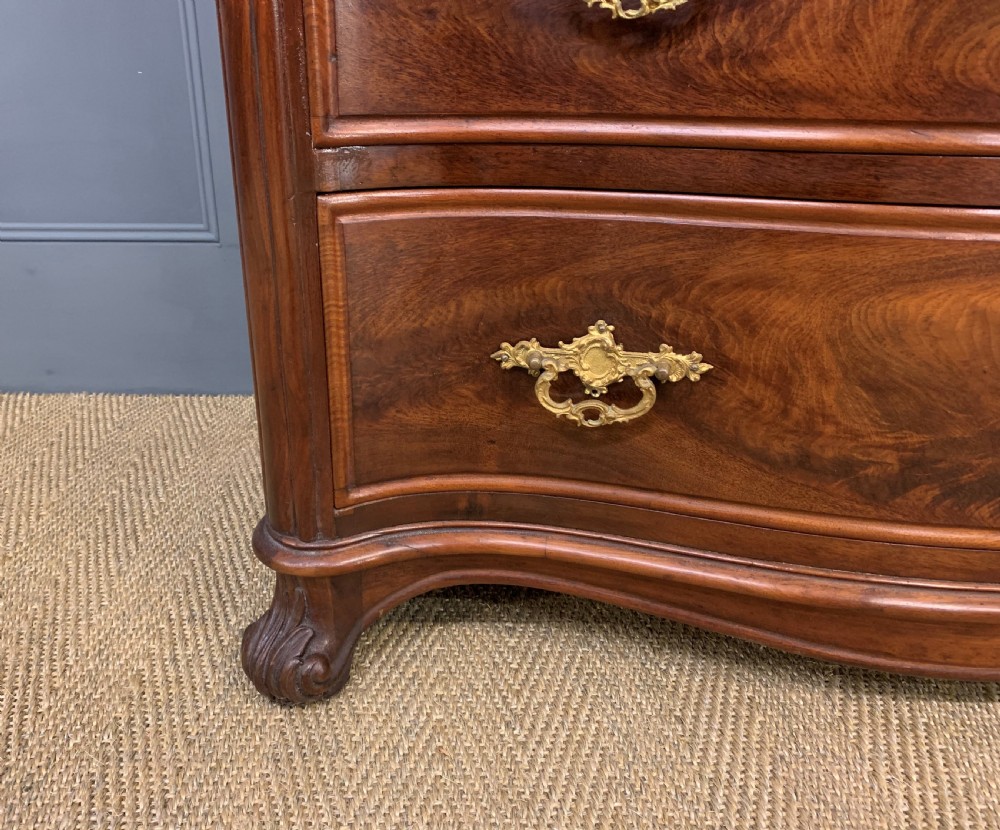 19th Century French Flame Mahogany Commode View VII