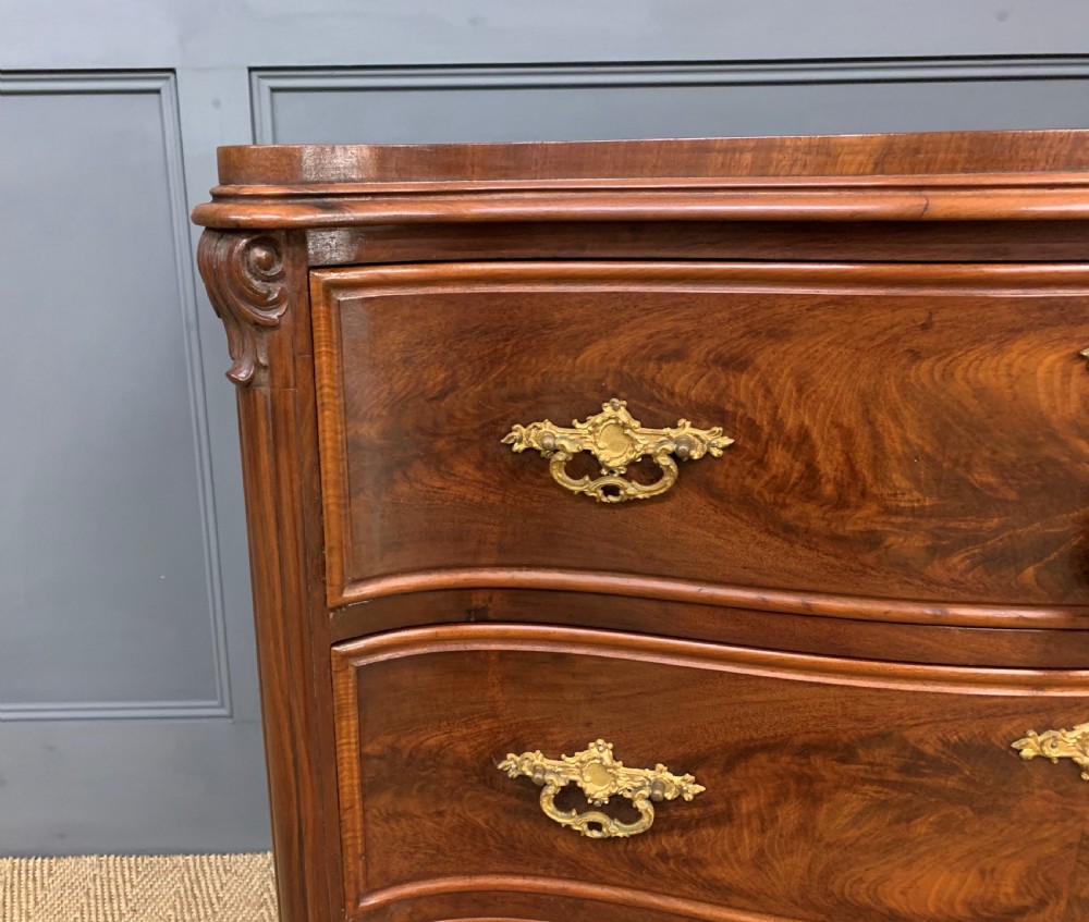19th Century French Flame Mahogany Commode View VIII