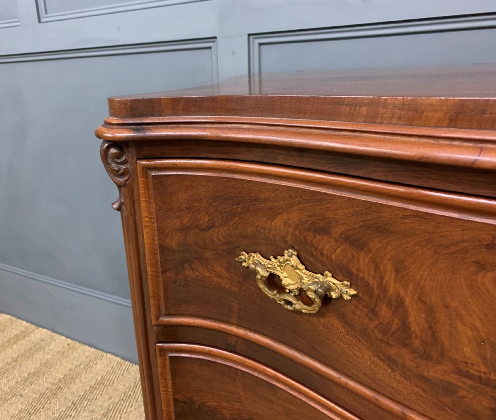 19th Century French Flame Mahogany Commode View X