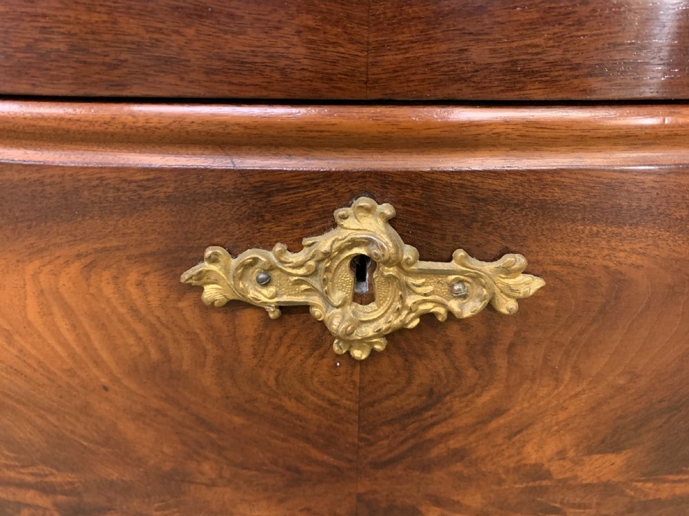 19th Century French Flame Mahogany Commode View XI