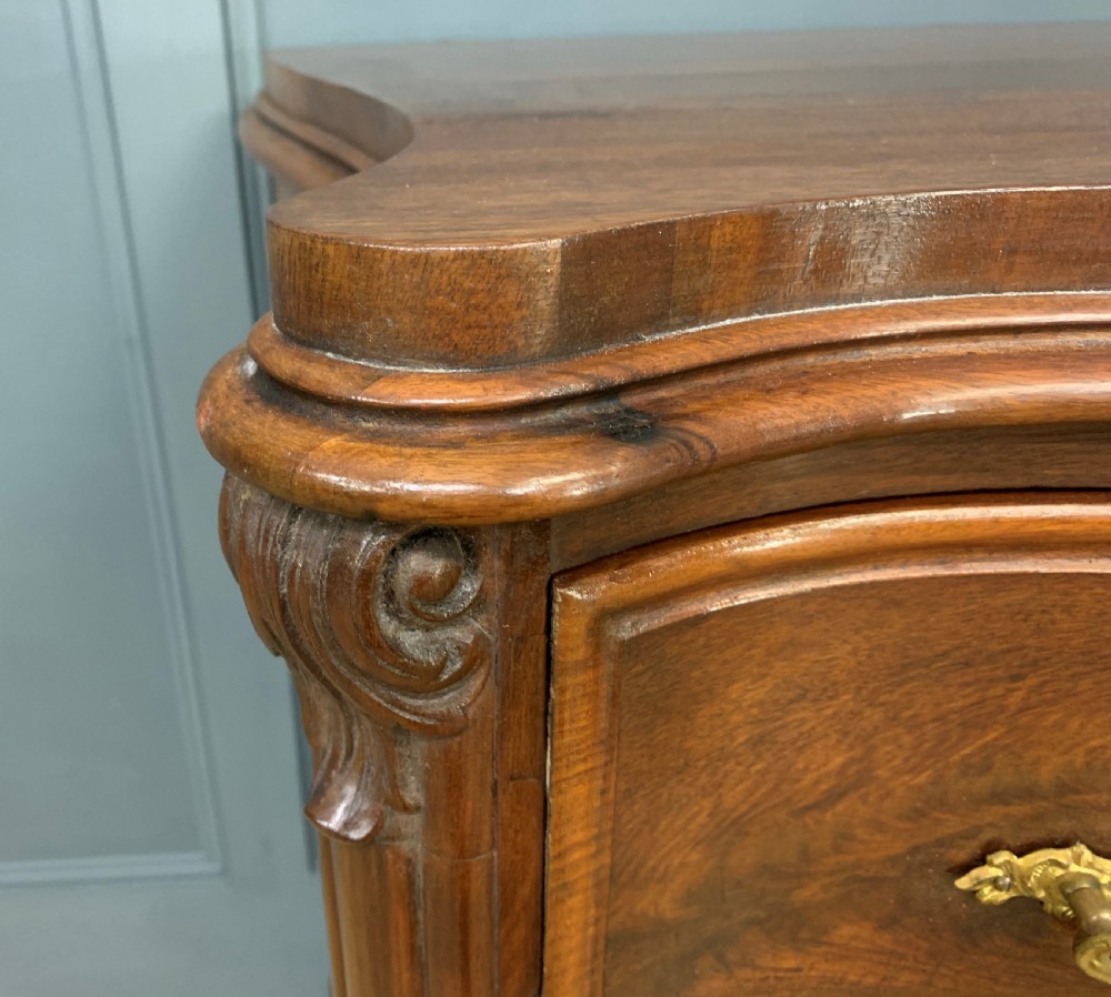 19th Century French Flame Mahogany Commode View XIII