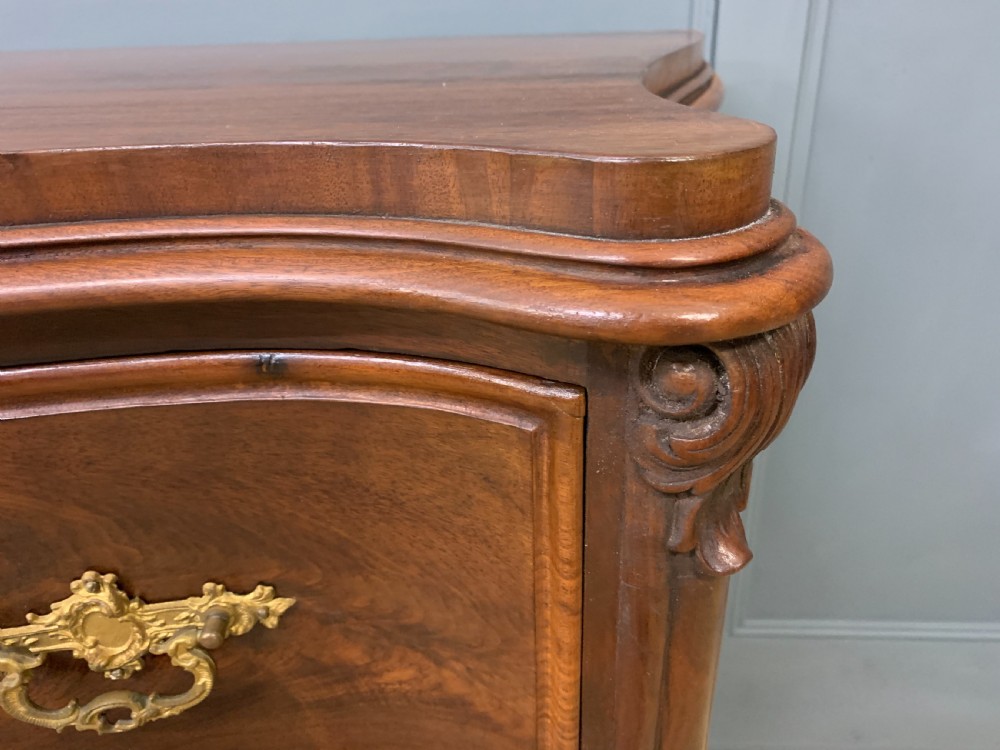 19th Century French Flame Mahogany Commode View XIV