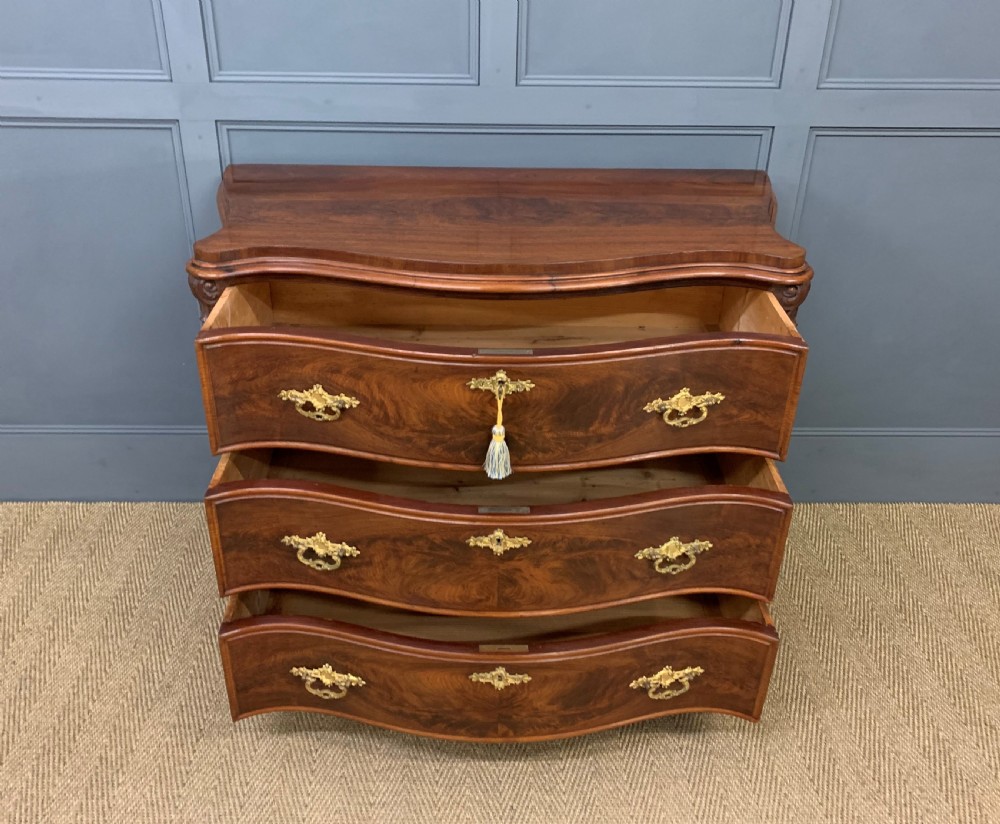 19th Century French Flame Mahogany Commode View XV