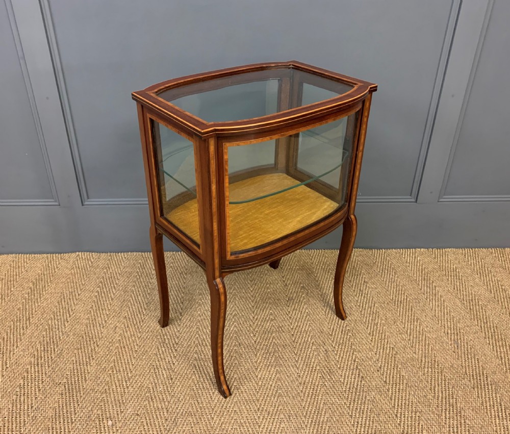 Edwardian Inlaid Mahogany Bijouterie Cabinet