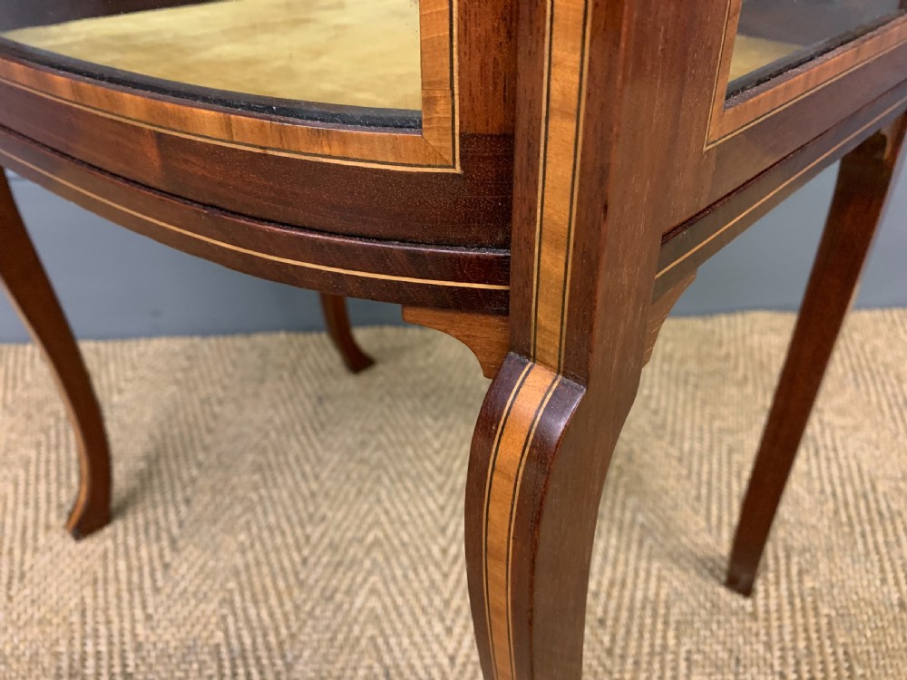 Edwardian Inlaid Mahogany Bijouterie Cabinet View IV