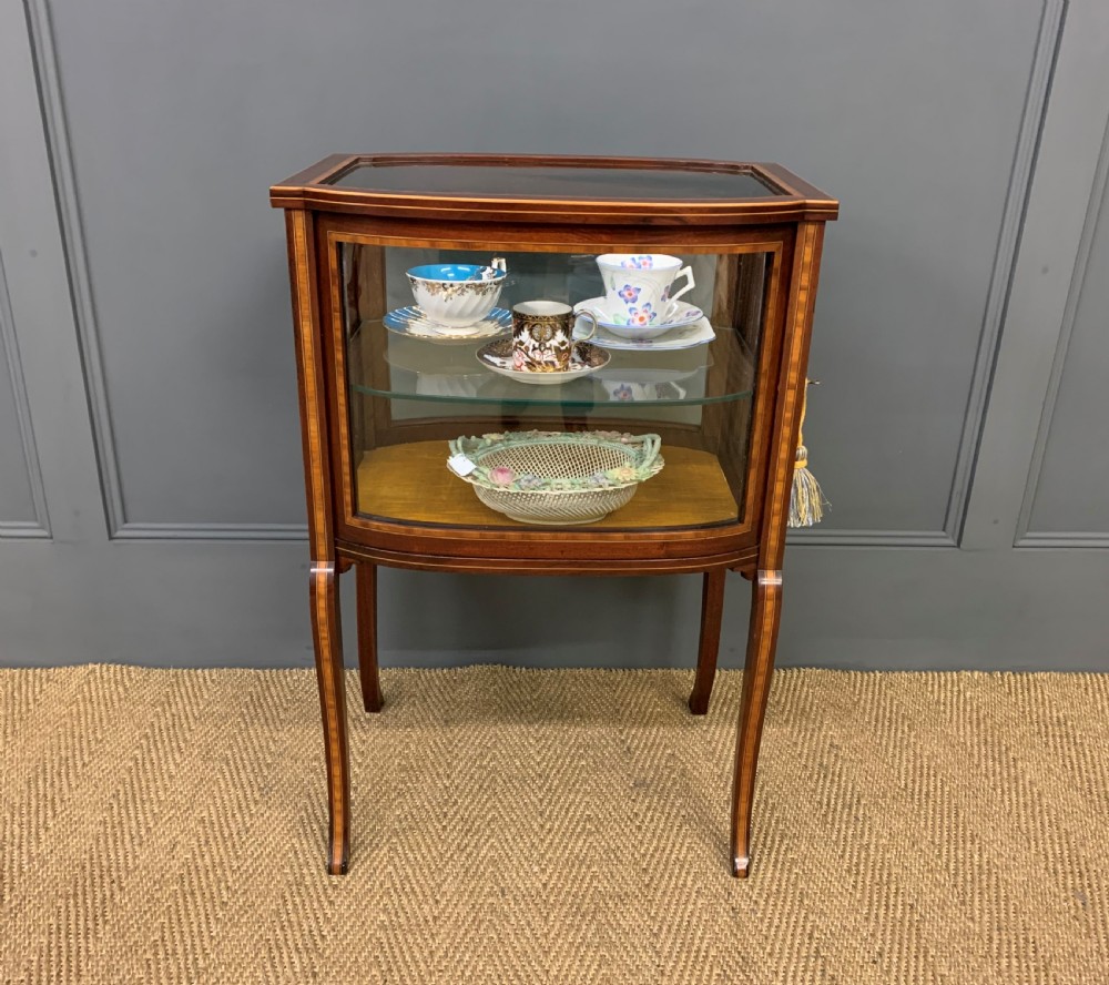 Edwardian Inlaid Mahogany Bijouterie Cabinet View V