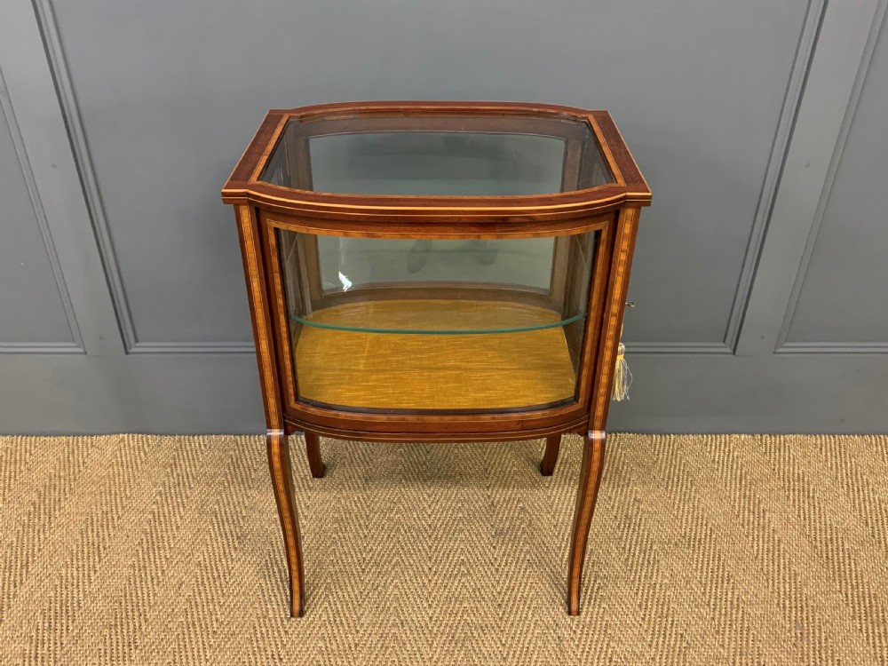 Edwardian Inlaid Mahogany Bijouterie Cabinet View VI