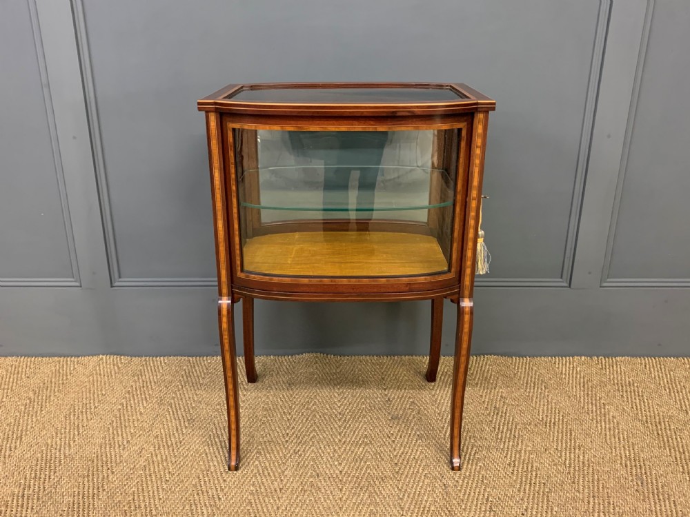 Edwardian Inlaid Mahogany Bijouterie Cabinet View VII