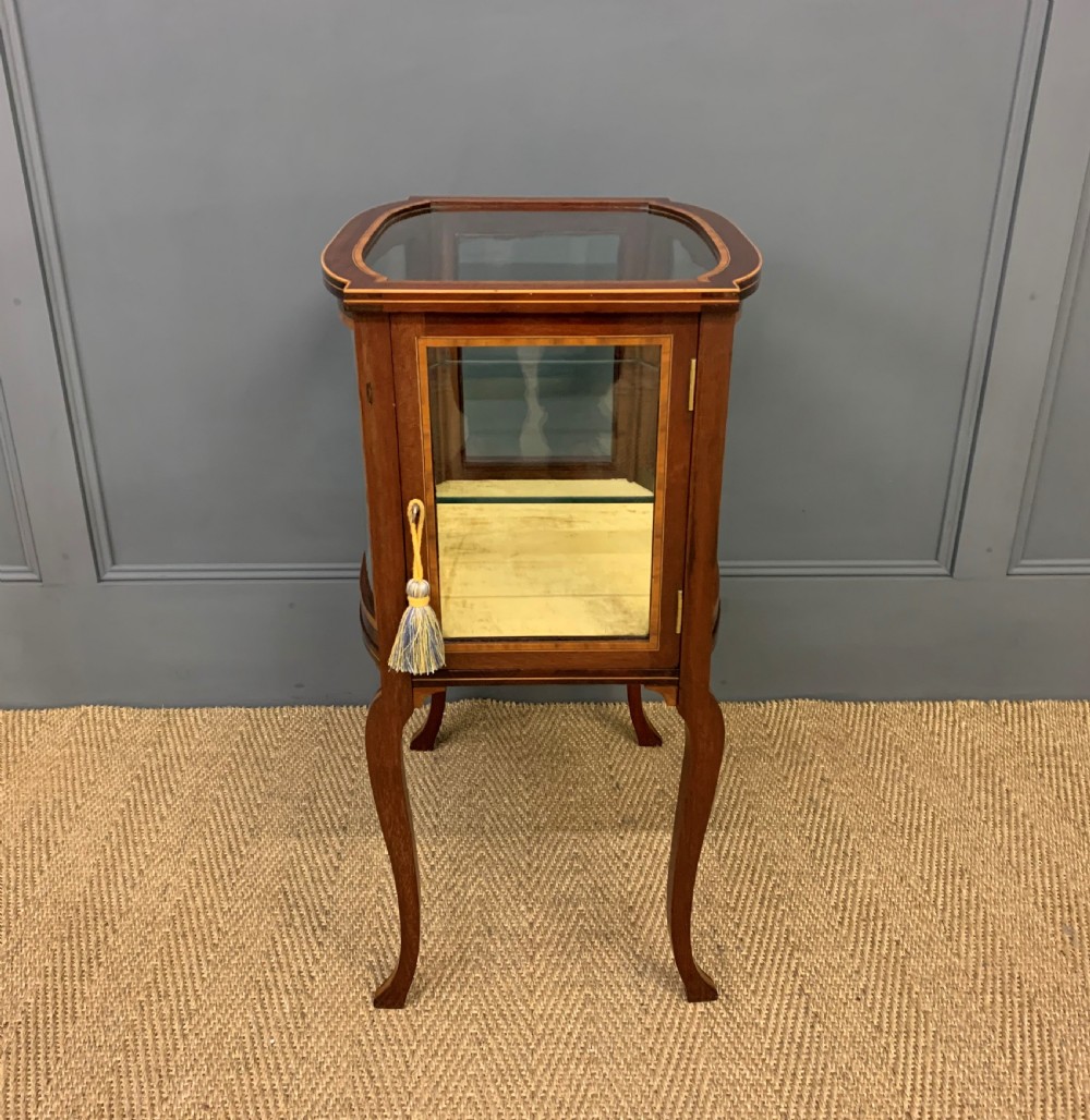 Edwardian Inlaid Mahogany Bijouterie Cabinet View X