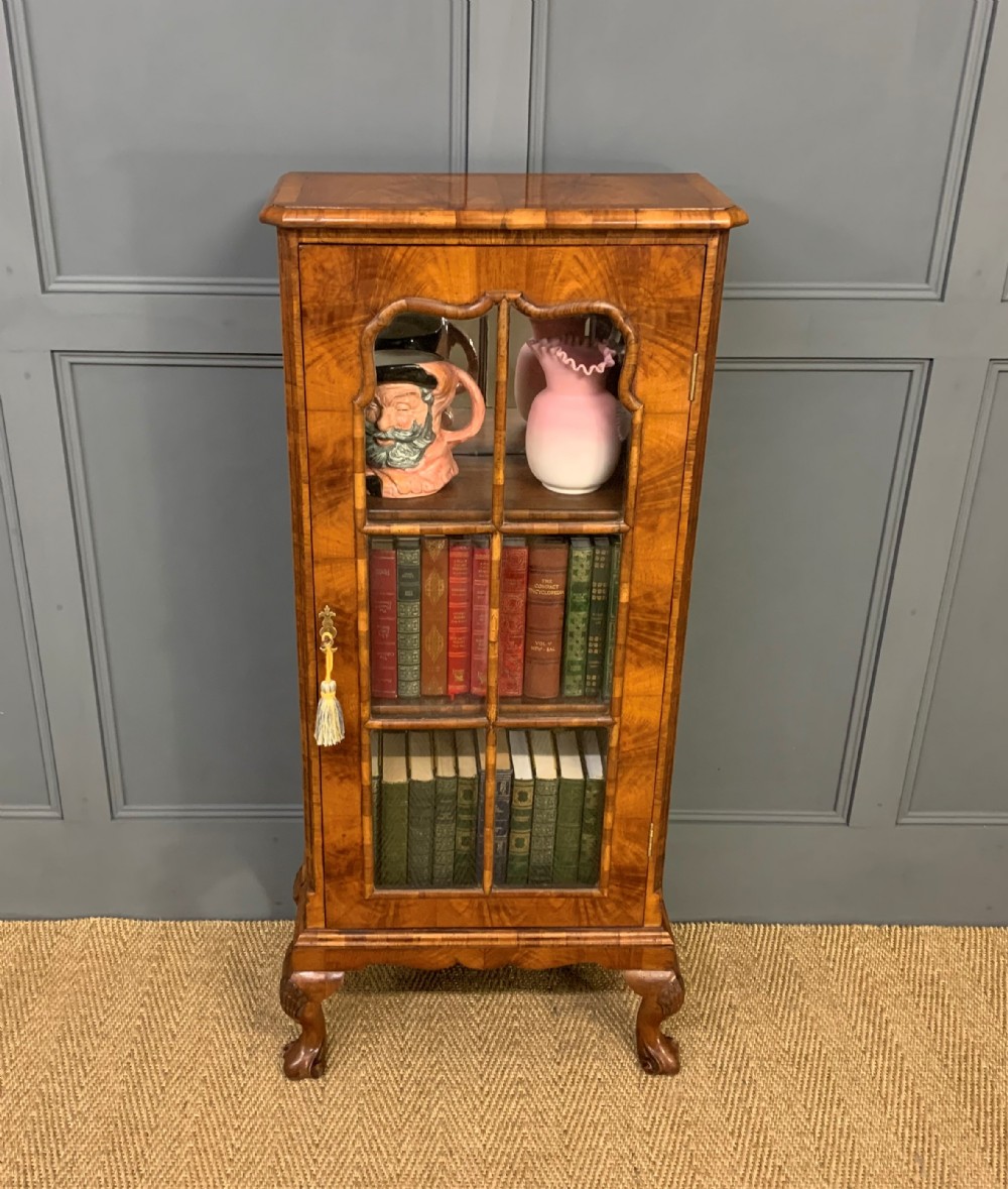 Small Burr Walnut Bookcase