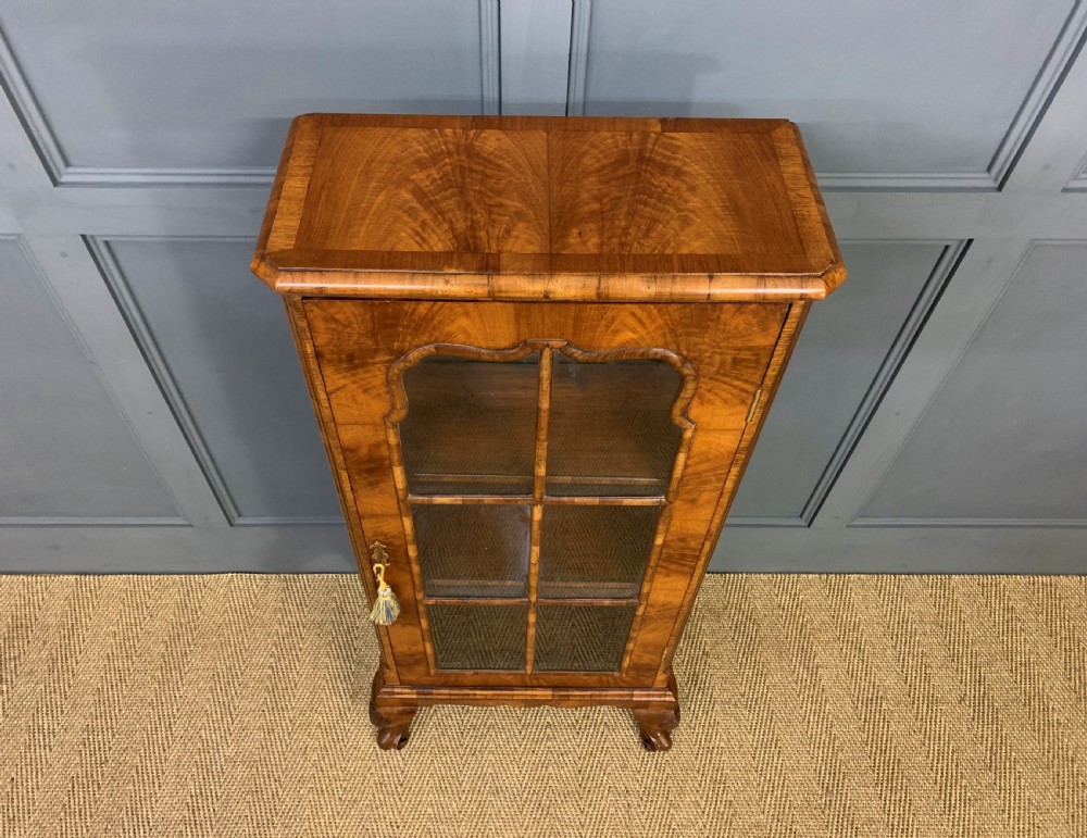 Small Burr Walnut Bookcase View II