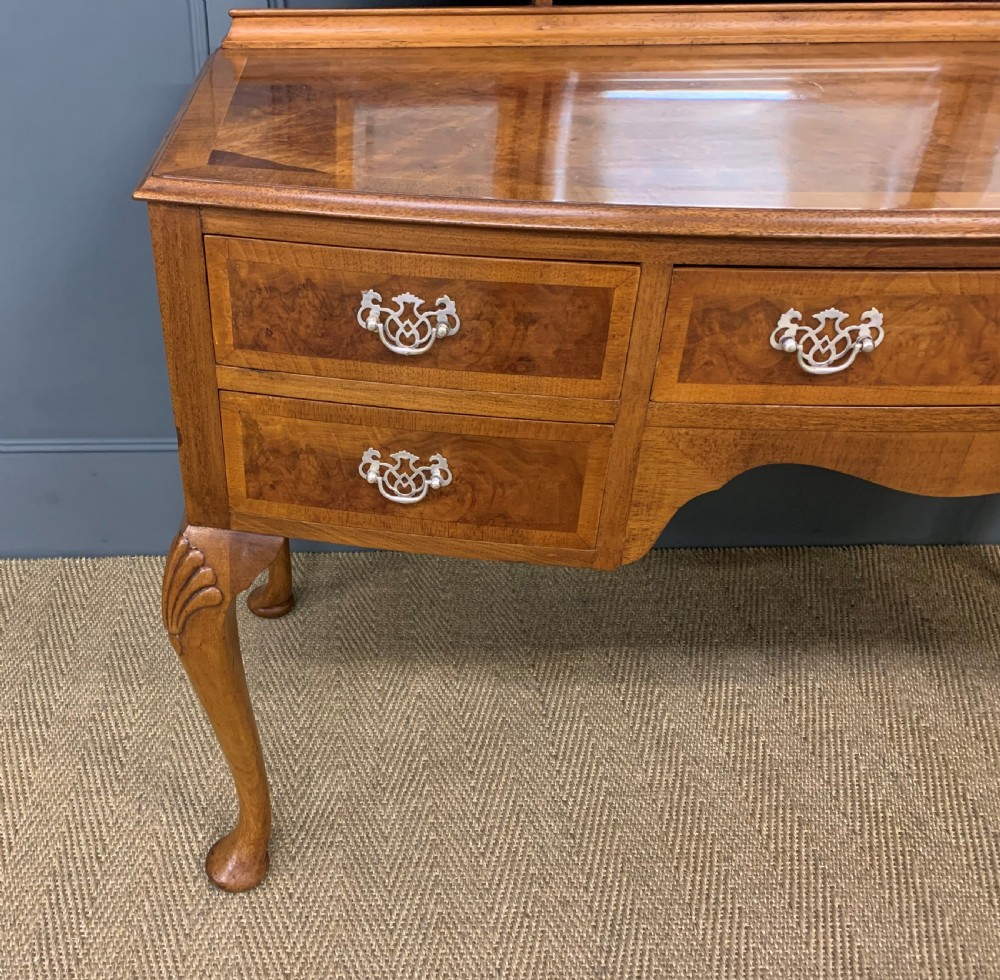 Burr Walnut Dressing Table and Stool by Maple and Co. View X