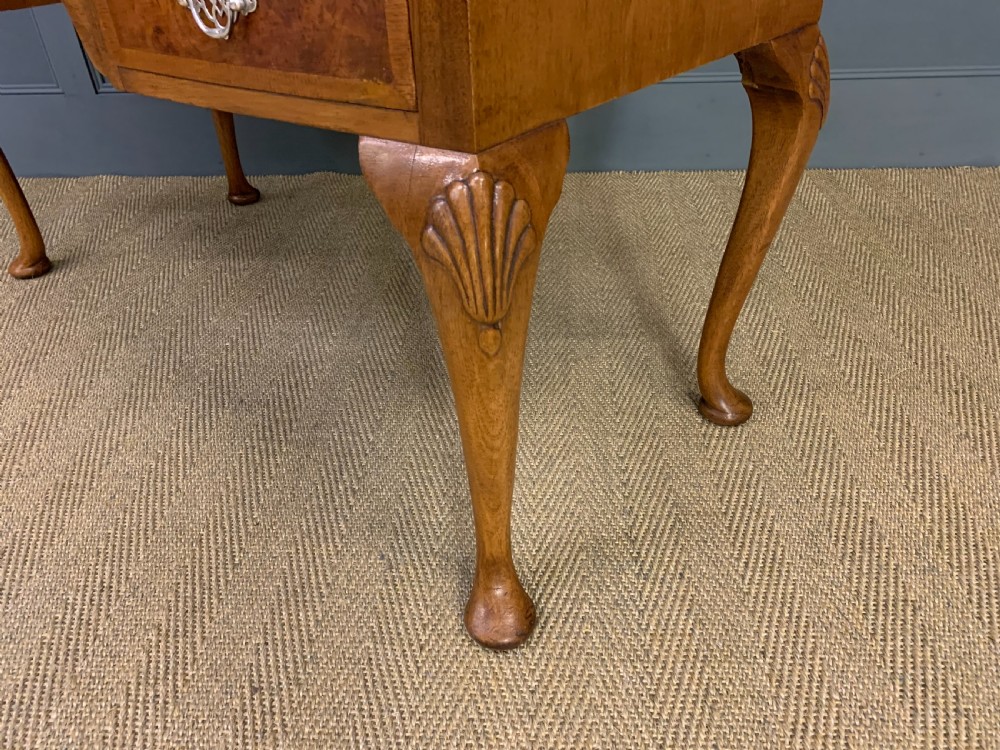 Burr Walnut Dressing Table and Stool by Maple and Co. View XIII