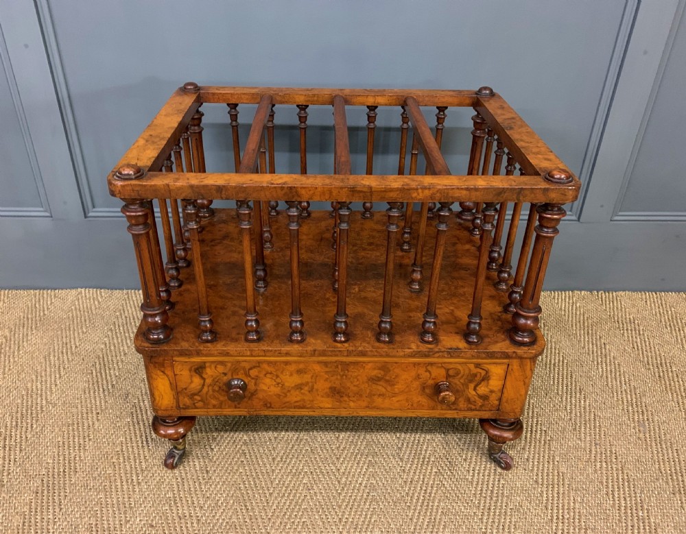 Victorian Burr Walnut Canterbury View III