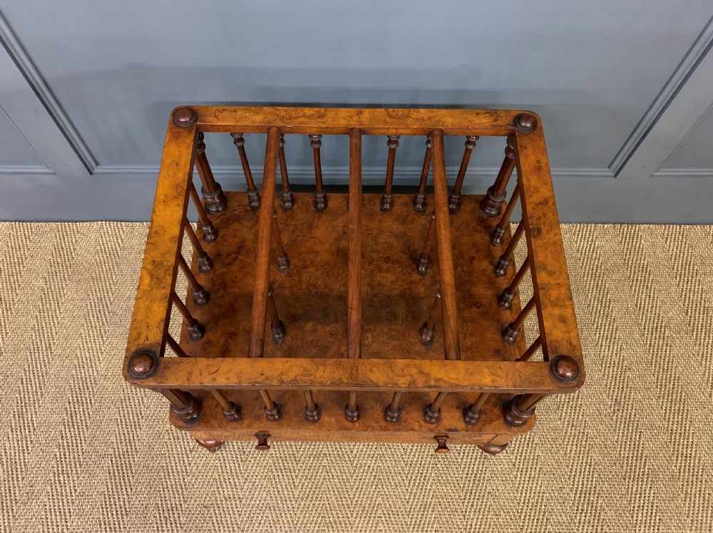 Victorian Burr Walnut Canterbury View VI