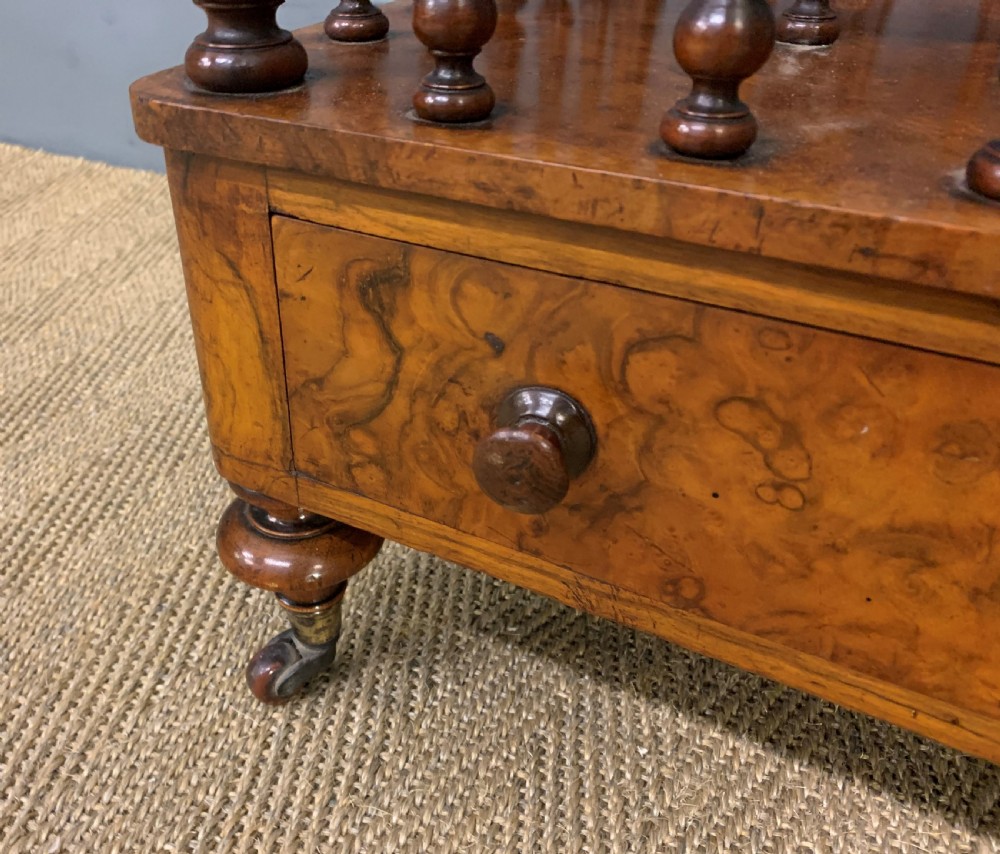 Victorian Burr Walnut Canterbury View VIII