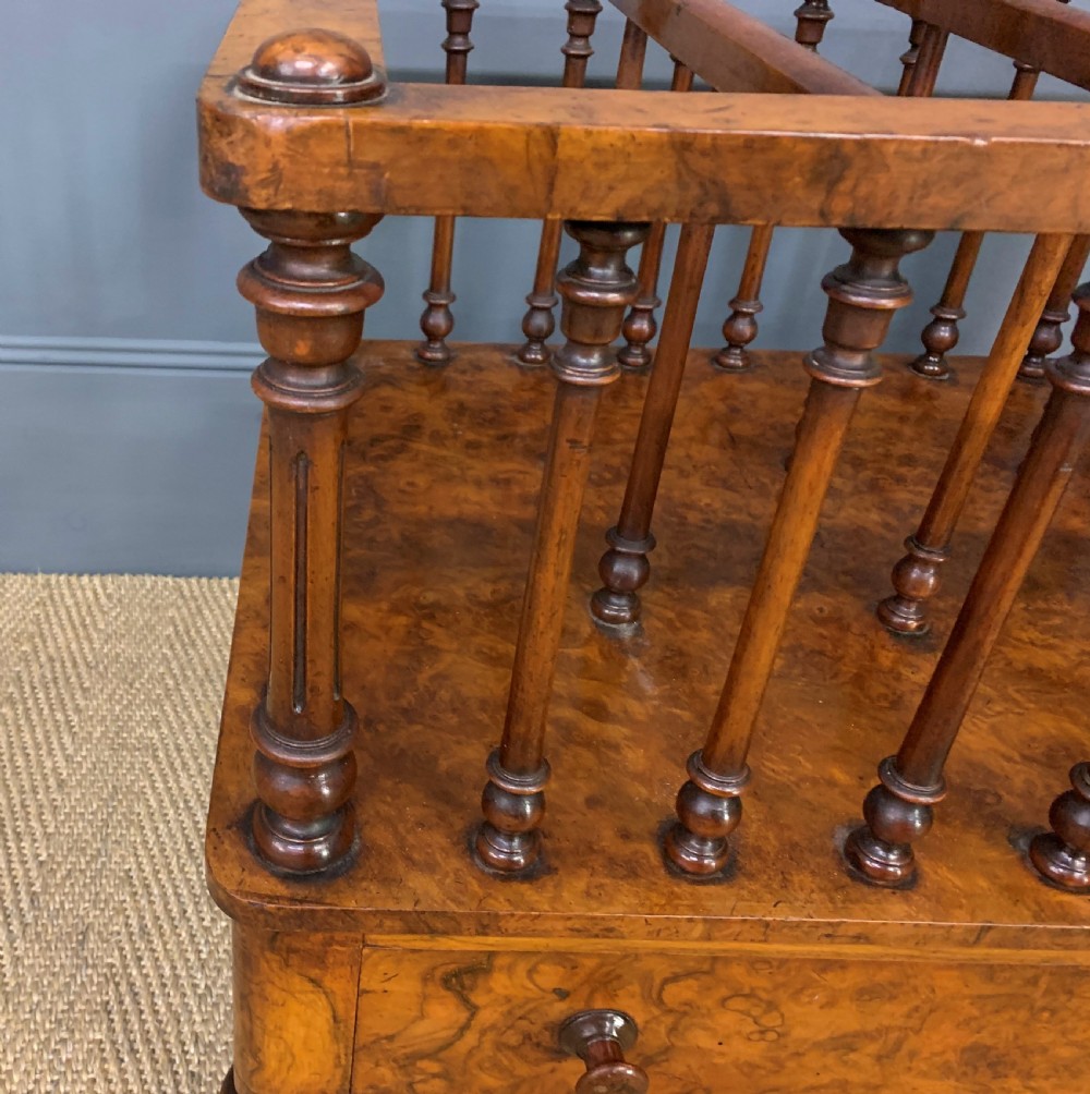 Victorian Burr Walnut Canterbury View IX