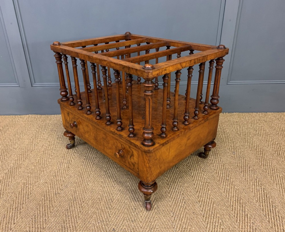Victorian Burr Walnut Canterbury View XII