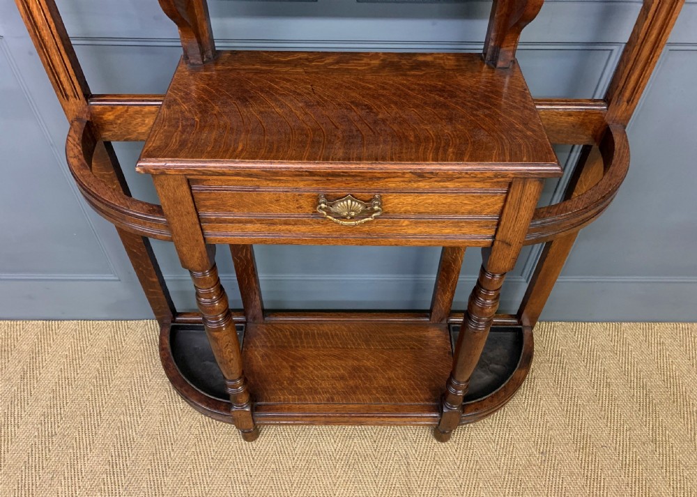 Late Victorian Oak Hall Stand View VII
