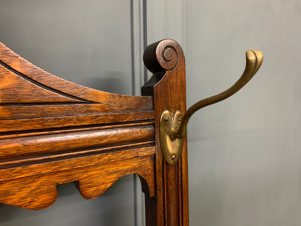 Late Victorian Oak Hall Stand View IX