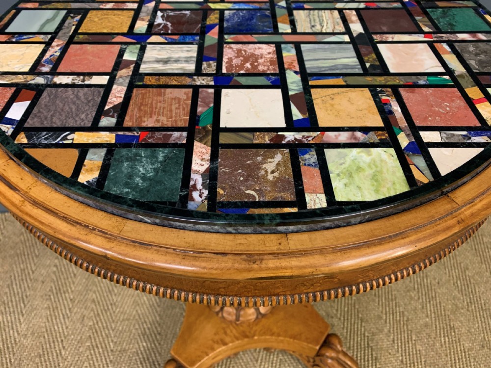 William IV Marble Specimen Top Table View III