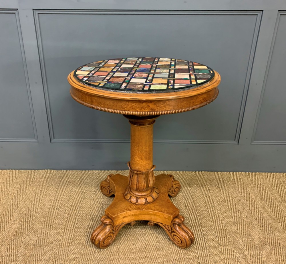 William IV Marble Specimen Top Table View VIII