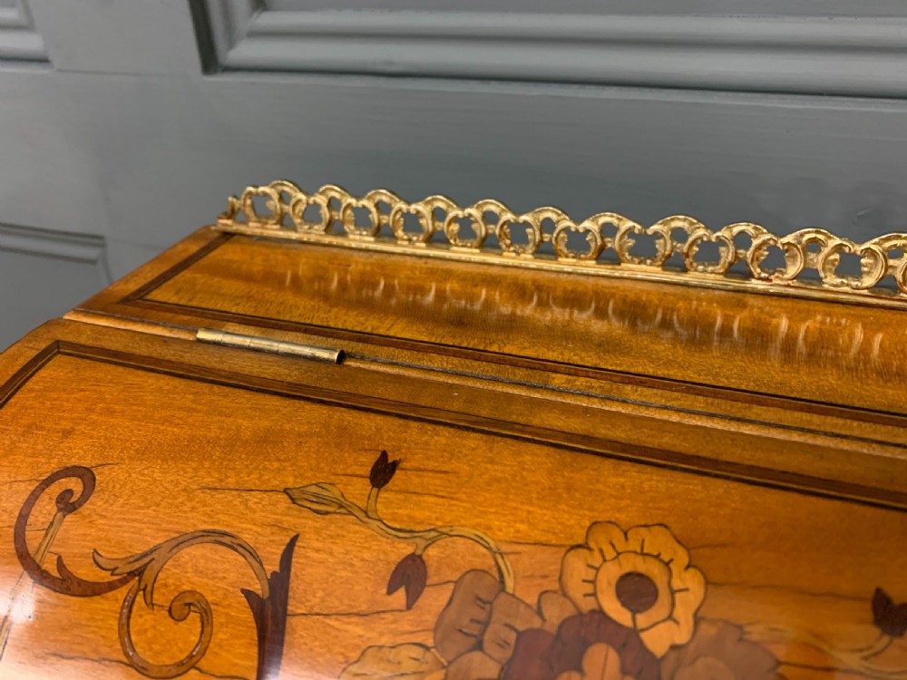 Inlaid Satinwood Carlton House Desk by Jas Shoolbred View IX