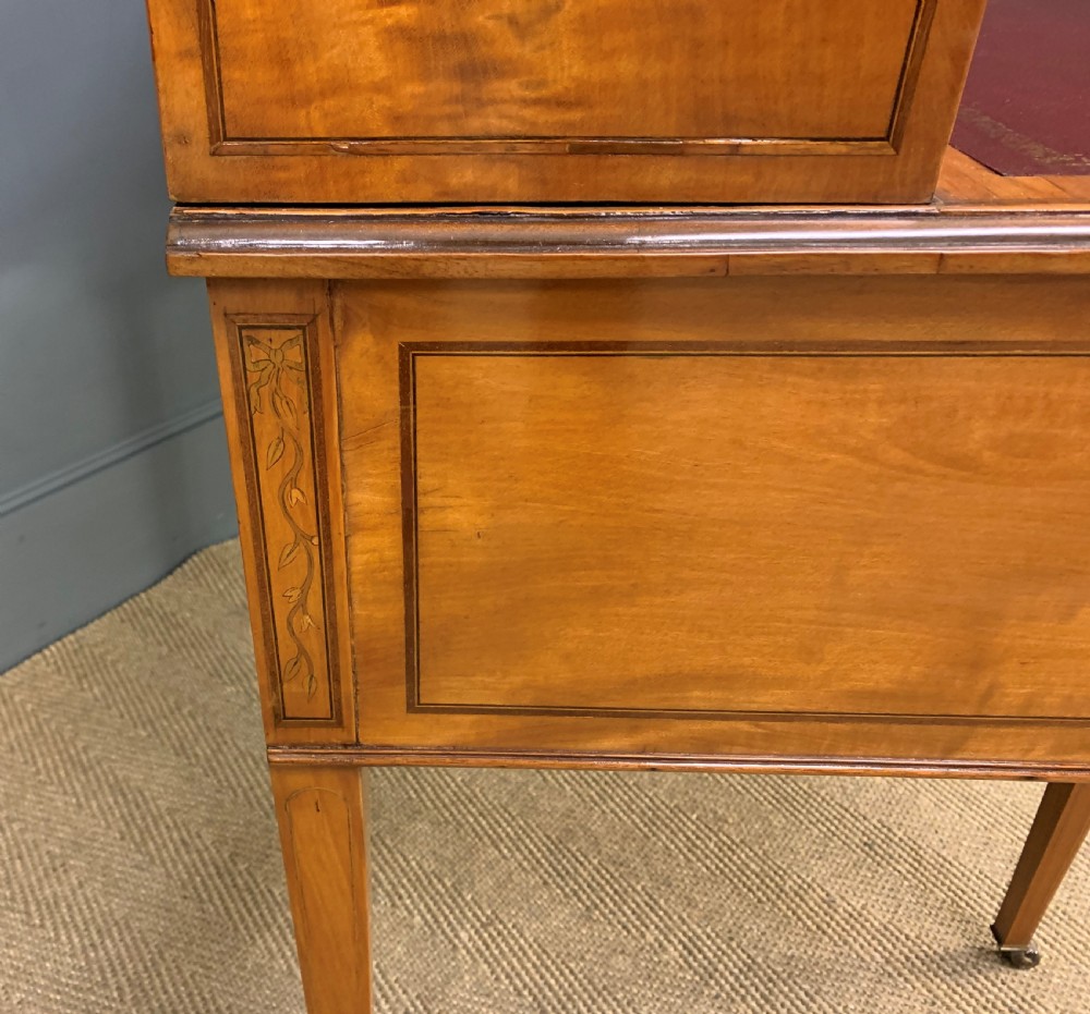 Inlaid Satinwood Carlton House Desk by Jas Shoolbred View XX