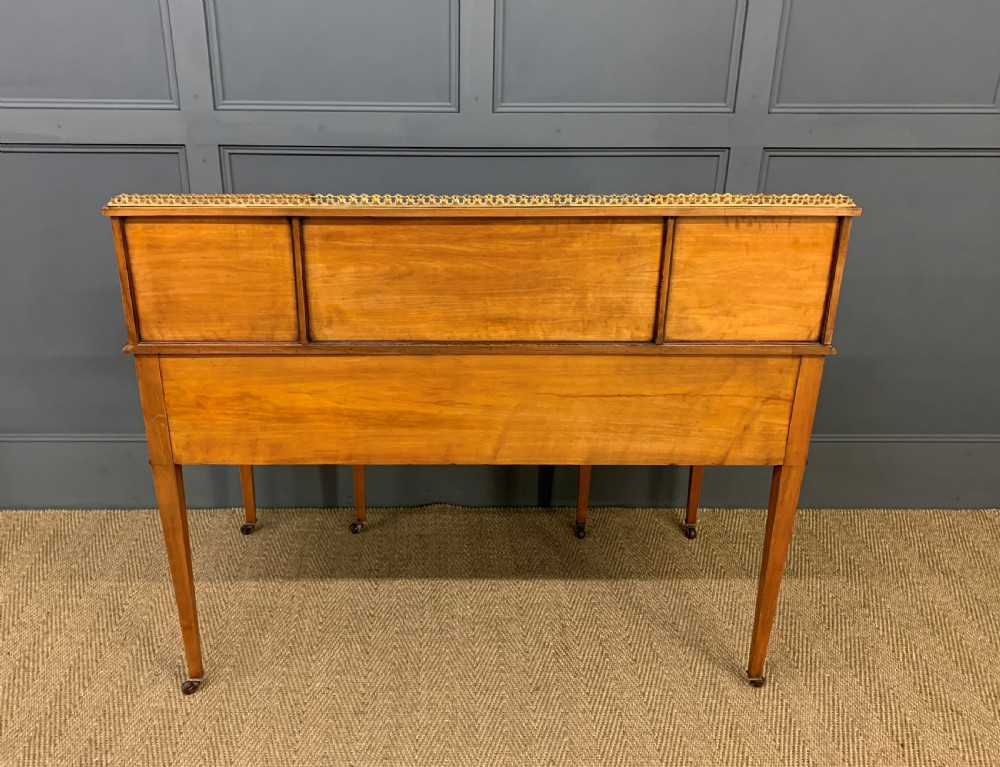Inlaid Satinwood Carlton House Desk by Jas Shoolbred View XXV