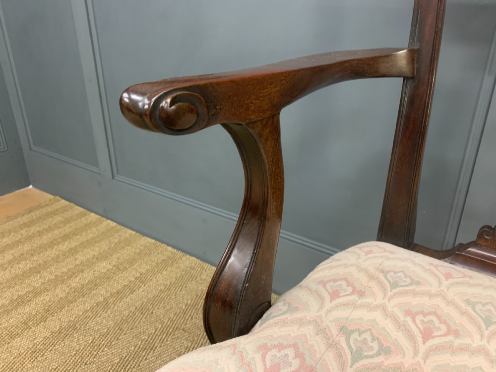 Mahogany Chippendale Style Triple Chair Back Settee View III