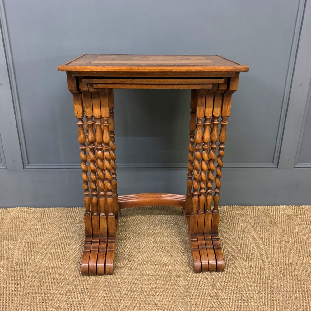 Nest of 4 Burr Walnut Tables View VII