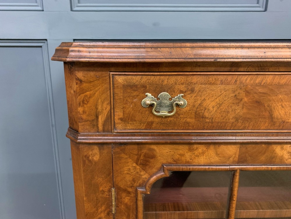Burr Walnut Bookcase or Side Cabinet View IX