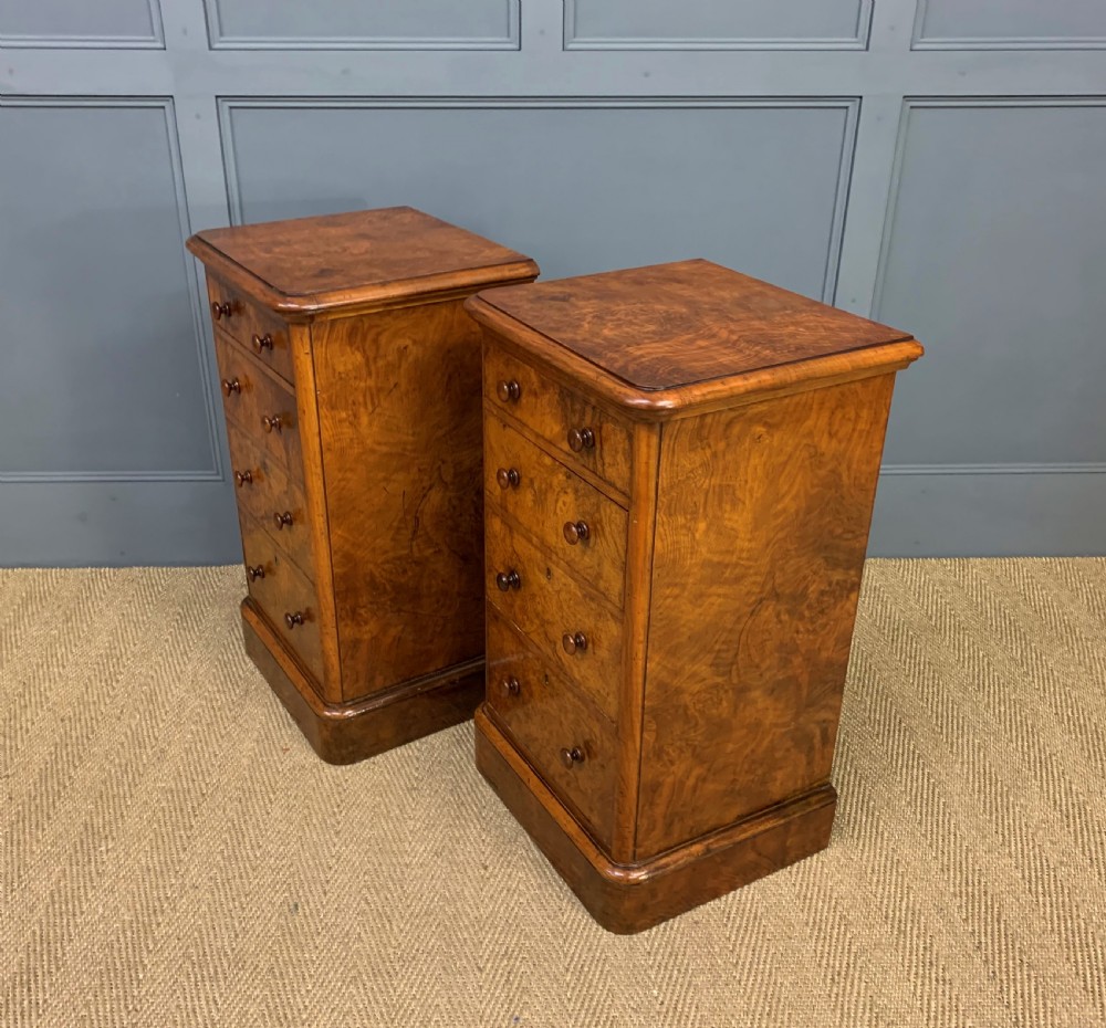 Pair of Burr Walnut Bedside Chests by Heal and Son View IV
