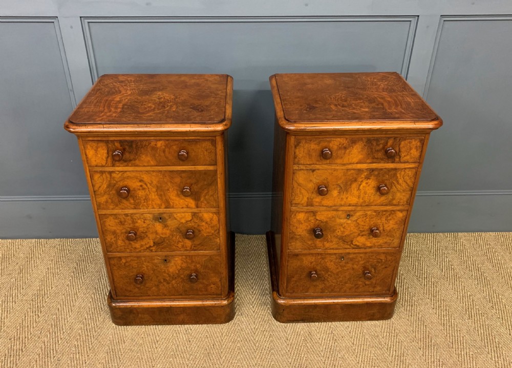 Pair of Burr Walnut Bedside Chests by Heal and Son View VI