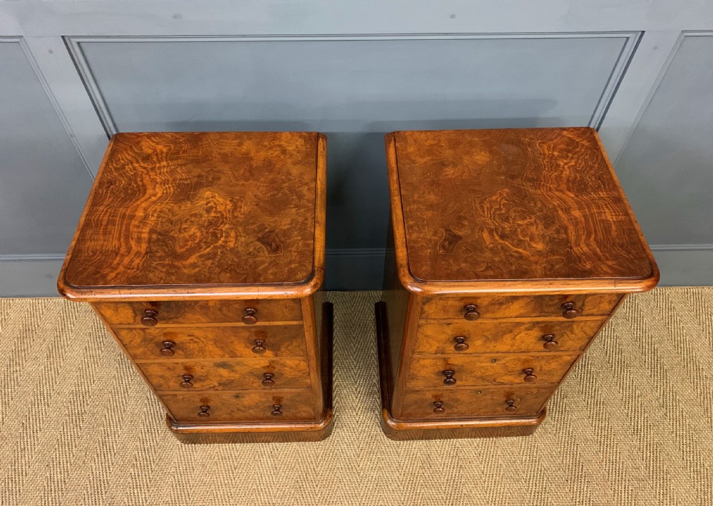 Pair of Burr Walnut Bedside Chests by Heal and Son View VII