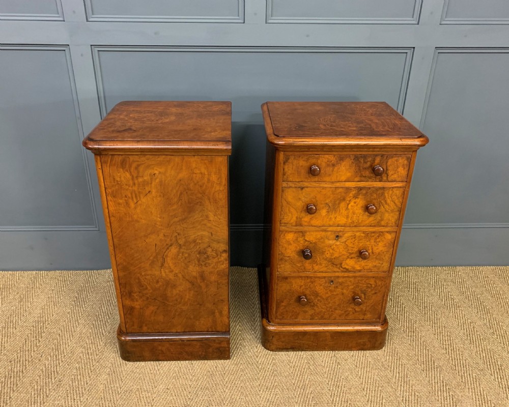 Pair of Burr Walnut Bedside Chests by Heal and Son View IX